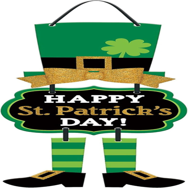 "Triple the Luck, Triple the Fun! Festive Multicolor St. Patrick's Day Leprechaun Sign for a Shamrockin' Celebration!" ππ