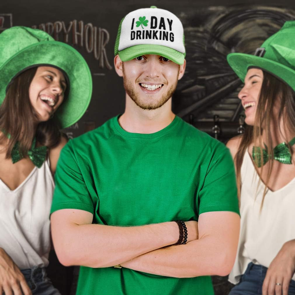  I Love Drinking Shamrock St Patrick'S Patty Irish Polyester Snapback Baseball Cap for Men & Women Kelly Green 1 Size