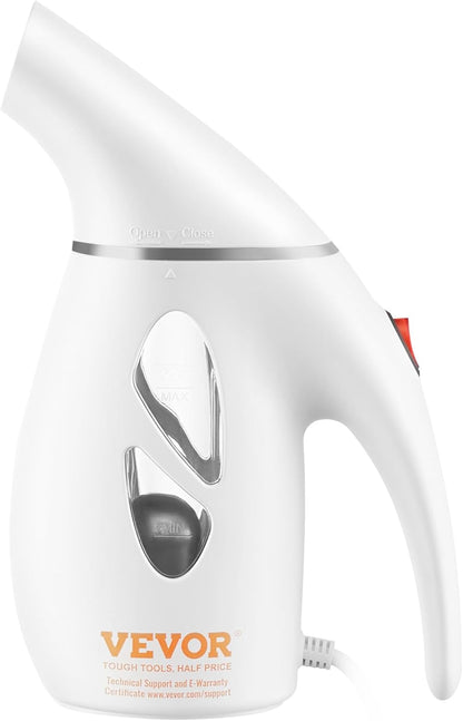Portable Handheld Fabric Steamer, 900W Quick Heat Steamer for Clothes, Wrinkle Remover Clothing Iron Intelligent Controller & Auto-Off & Large Detachable Water Tank, with Gloves, 240Ml