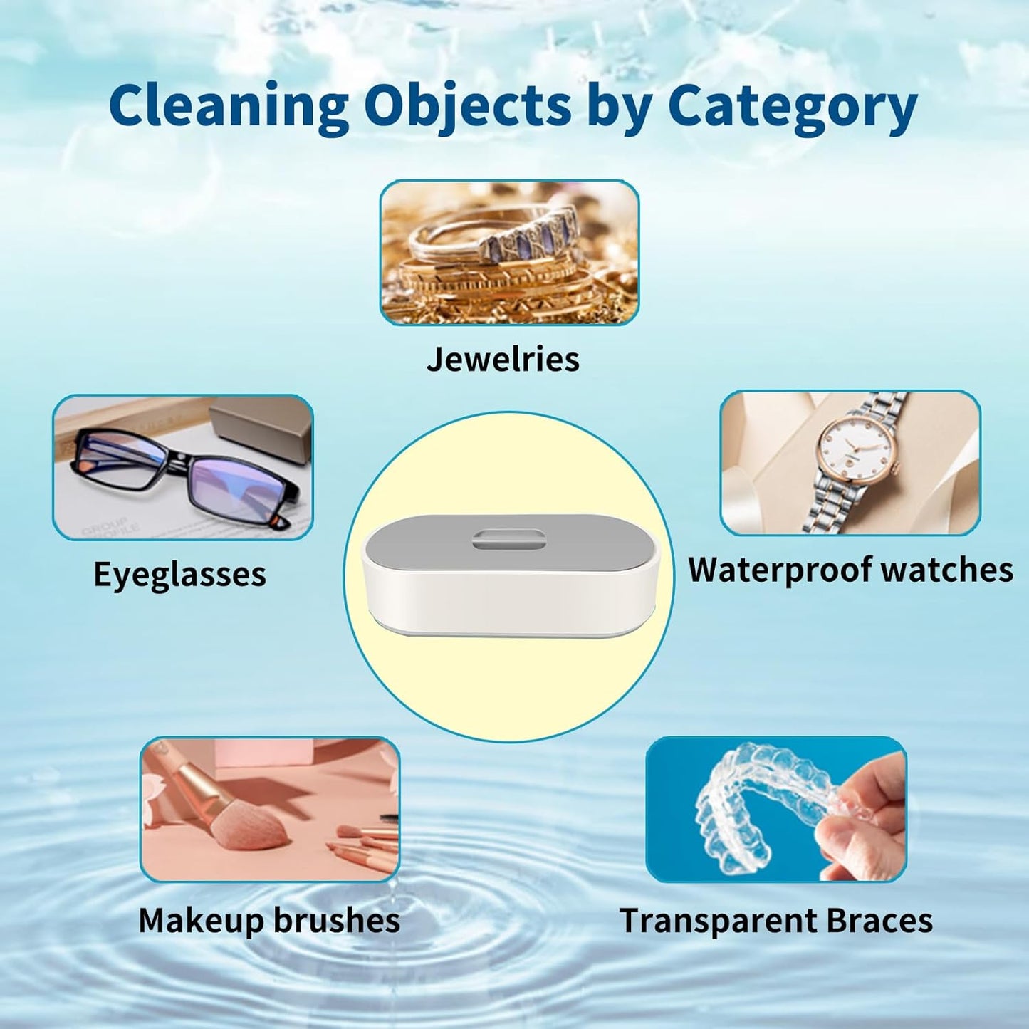 Sparkle & Shine! 43kHz Ultrasonic Jewelry & Eyeglass Cleaner for a Deep, Gentle Clean! ✨💍👓