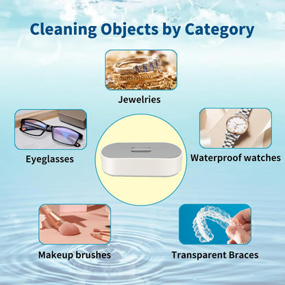 Sparkle & Shine! 43kHz Ultrasonic Jewelry & Eyeglass Cleaner for a Deep, Gentle Clean! ✨💍👓