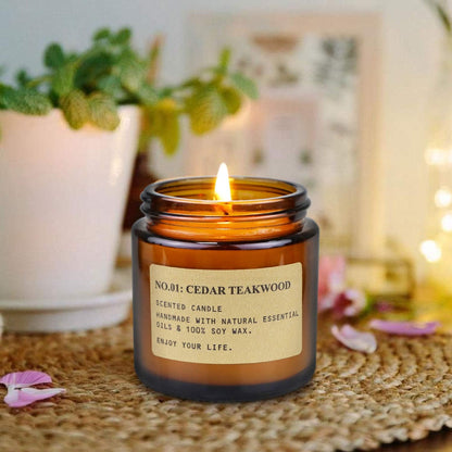 🕯️ 6-Pack Scented Aromatherapy Candle Gift Set – Amber Jar Soy Candles for Home & Gifting