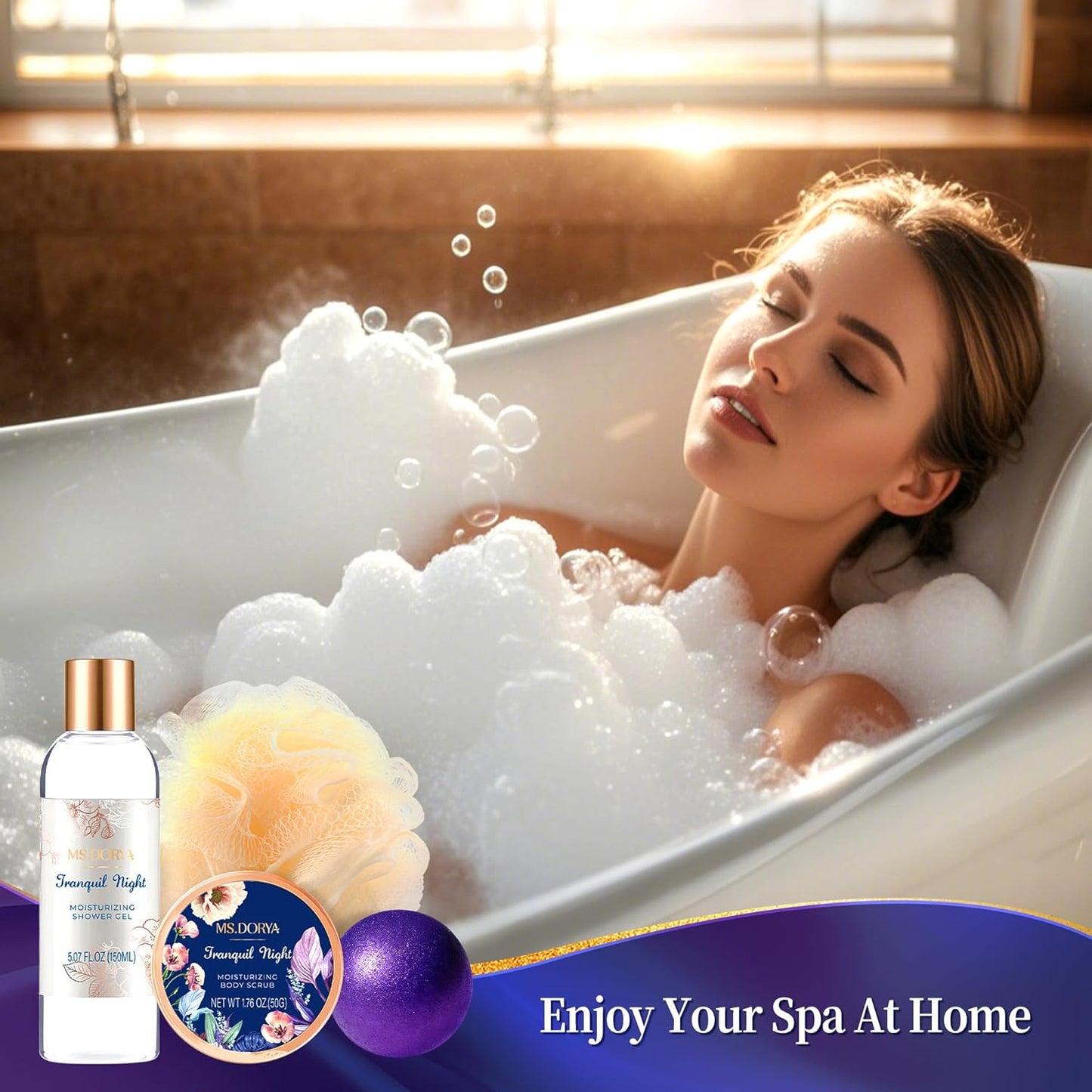 "Pamper Her with Love! 💖✨ 8-Piece Spa Gift Basket – Perfect Mother’s Day, Birthday & Holiday Gift for Her!"