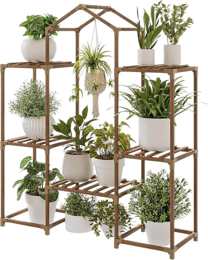 Wood Plant Stand – Indoor & Outdoor Multi-Tier Plant Shelf for Garden & Home Décor