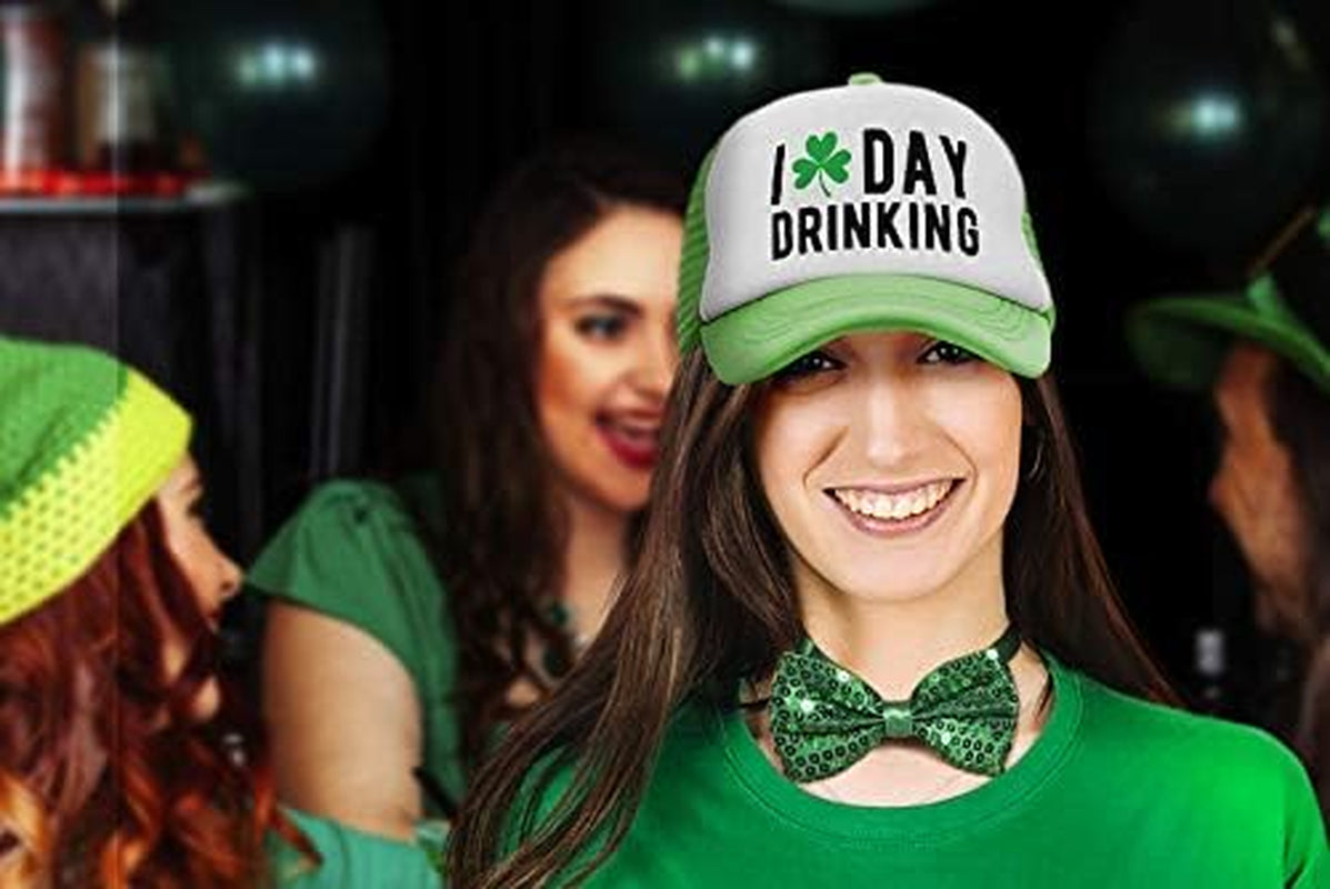  I Love Drinking Shamrock St Patrick'S Patty Irish Polyester Snapback Baseball Cap for Men & Women Kelly Green 1 Size