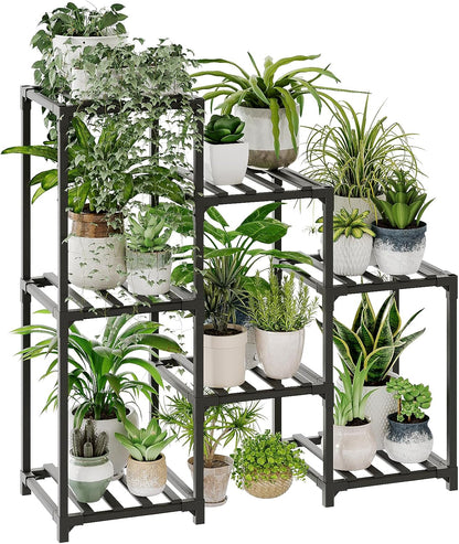 Wood Plant Stand – Indoor & Outdoor Multi-Tier Plant Shelf for Garden & Home Décor