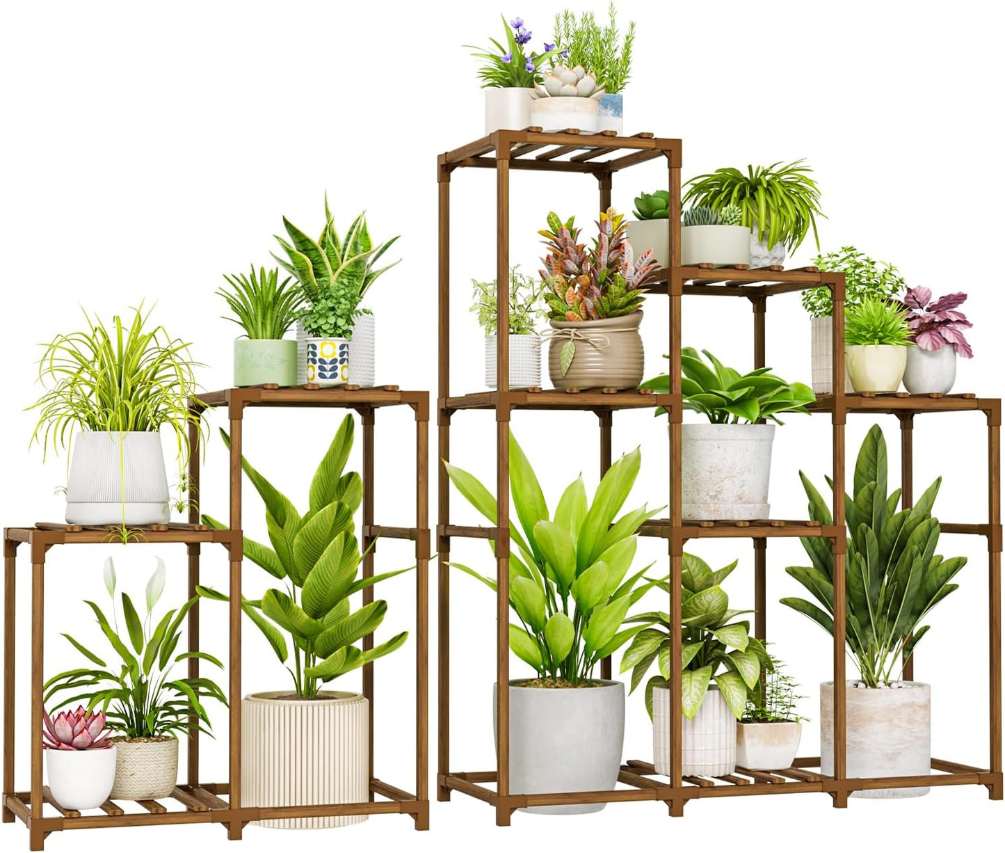Wood Plant Stand – Indoor & Outdoor Multi-Tier Plant Shelf for Garden & Home Décor