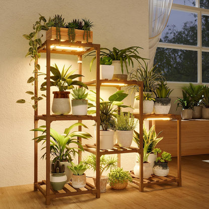 Wood Plant Stand – Indoor & Outdoor Multi-Tier Plant Shelf for Garden & Home Décor