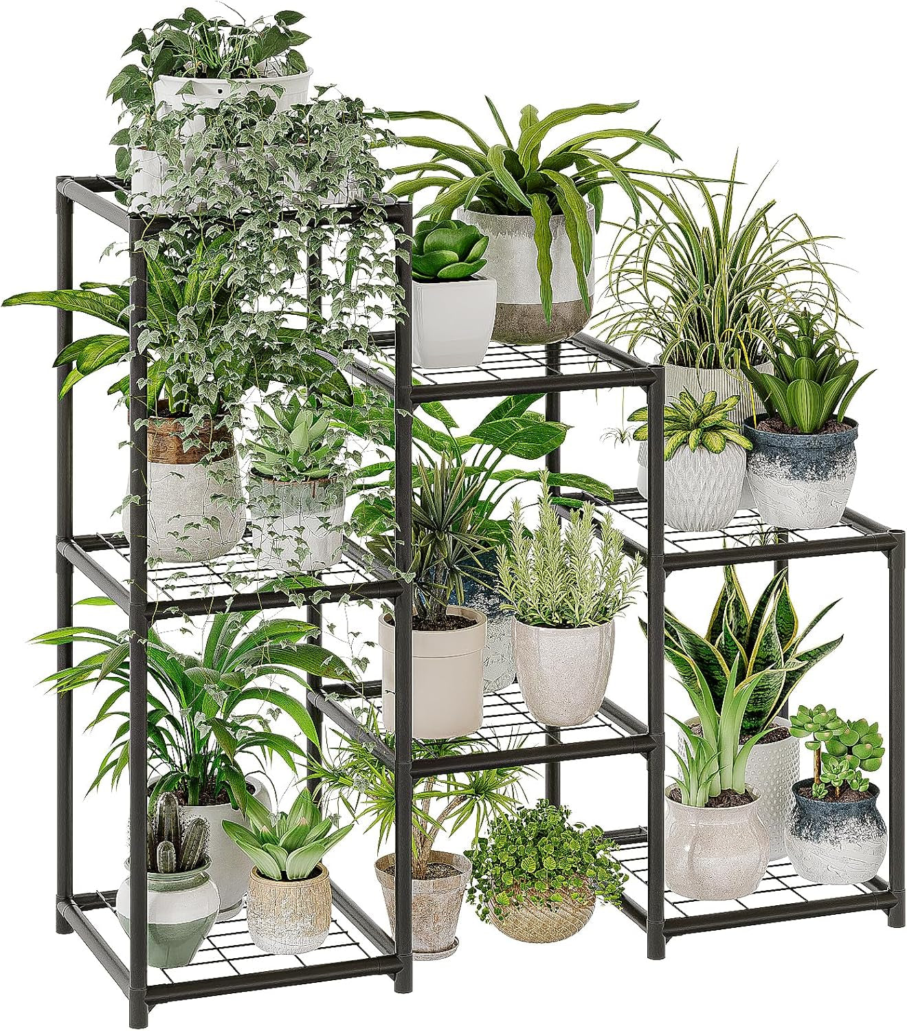Wood Plant Stand – Indoor & Outdoor Multi-Tier Plant Shelf for Garden & Home Décor