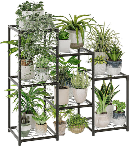 Wood Plant Stand – Indoor & Outdoor Multi-Tier Plant Shelf for Garden & Home Décor