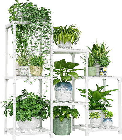 Wood Plant Stand – Indoor & Outdoor Multi-Tier Plant Shelf for Garden & Home Décor